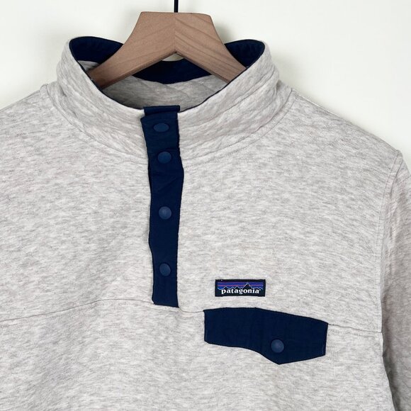 Patagonia Organic Cotton Quilted Snap-T Pullover Sweatshirt Fleece Cozy T-Snap - Picture 4 of 9